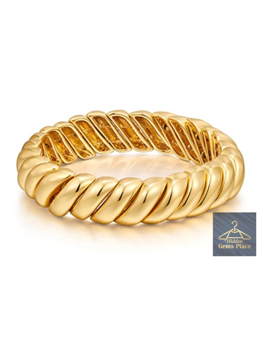 Twisted Chunky Stretchable Bangle Bracelet